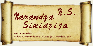 Narandža Simidžija vizit kartica